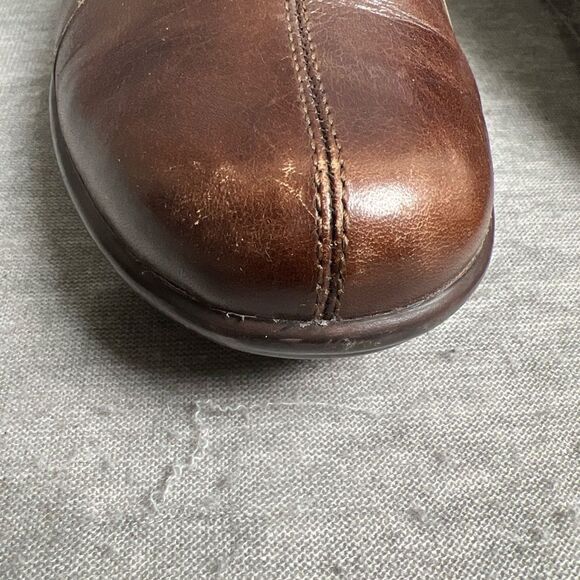 Clarks Partridge Brown Heeled shoe's Clogs slip on 80443 Women's Size 9M - Picture 9 of 10